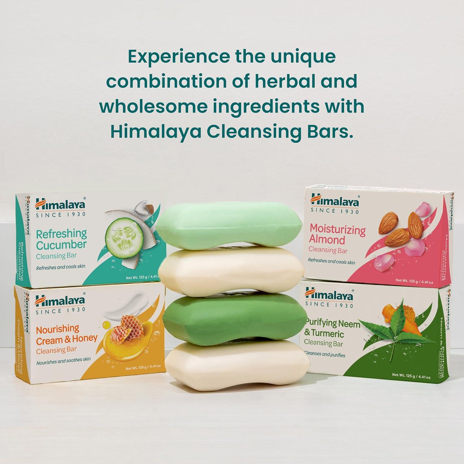 image:imageHimalaya Refreshing Cucumber Cleansing Bar Face and Body Soap for Soft Skin 441 oz 12 PackCream Honey