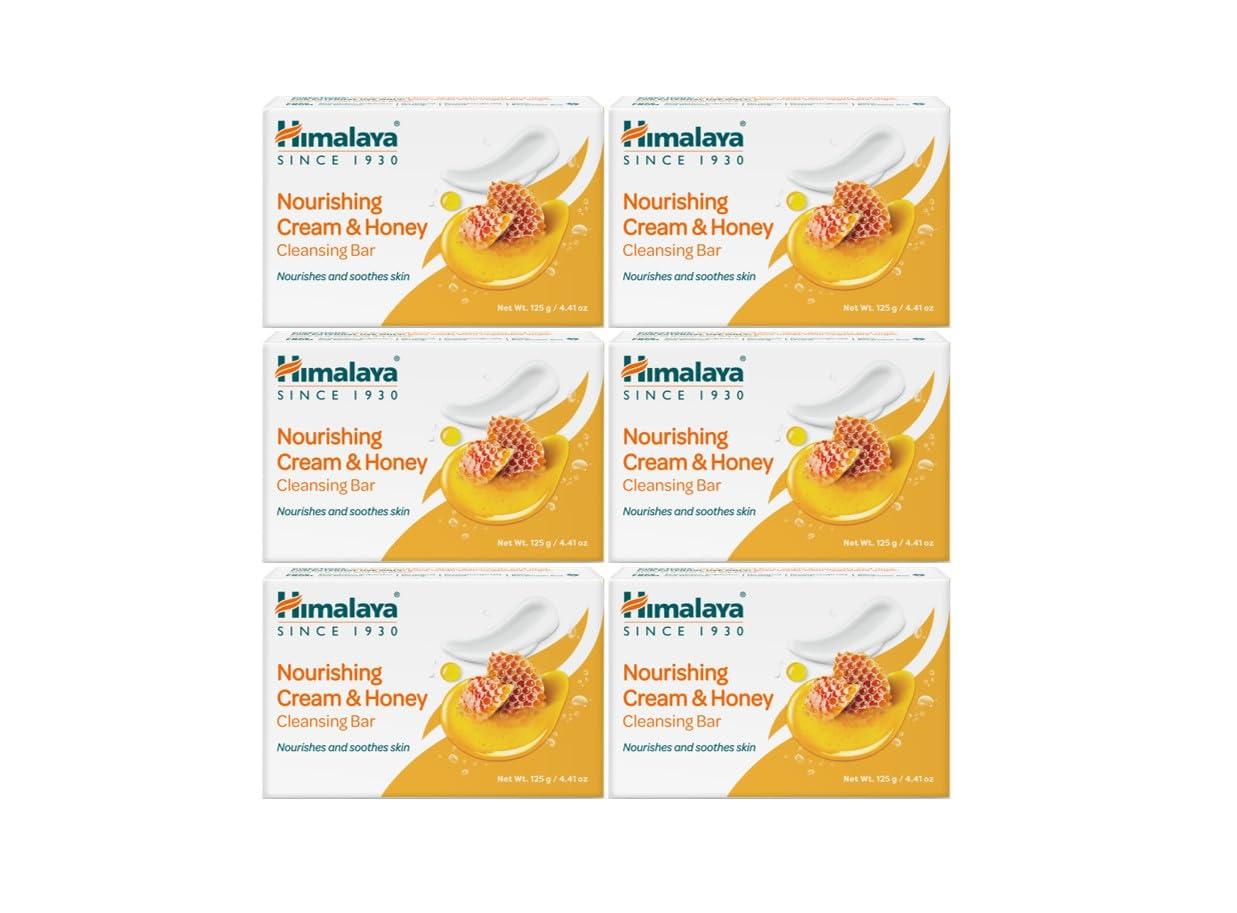 image:imageHimalaya Refreshing Cucumber Cleansing Bar Face and Body Soap for Soft Skin 441 oz 12 PackCream Honey