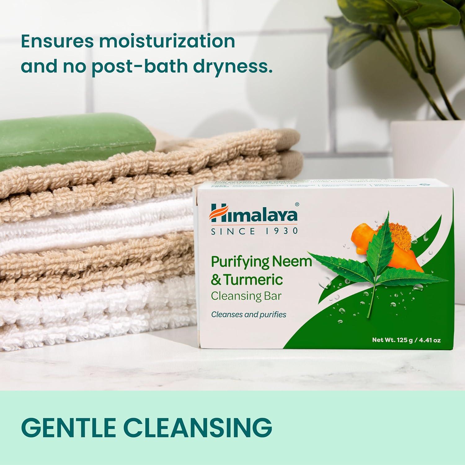 image:imageHimalaya Refreshing Cucumber Cleansing Bar Face and Body Soap for Soft Skin 441 oz 12 PackNeem Turmeric