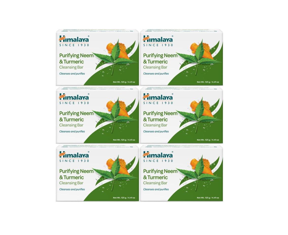 image:imageHimalaya Refreshing Cucumber Cleansing Bar Face and Body Soap for Soft Skin 441 oz 12 PackNeem Turmeric