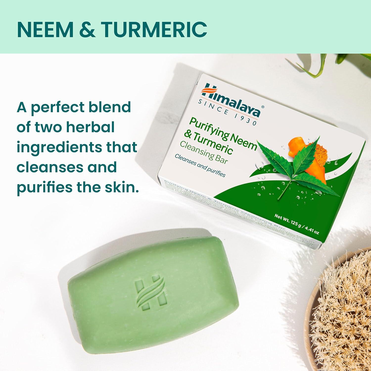 image:imageHimalaya Refreshing Cucumber Cleansing Bar Face and Body Soap for Soft Skin 441 oz 12 PackNeem Turmeric