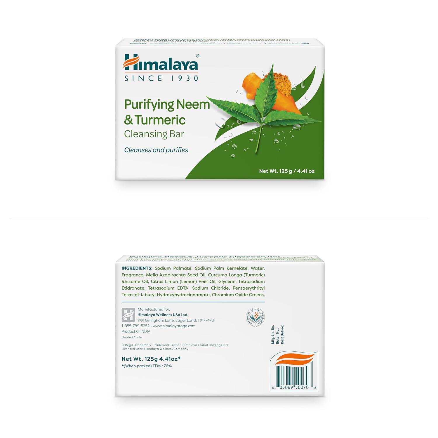 image:imageHimalaya Refreshing Cucumber Cleansing Bar Face and Body Soap for Soft Skin 441 oz 12 PackNeem Turmeric
