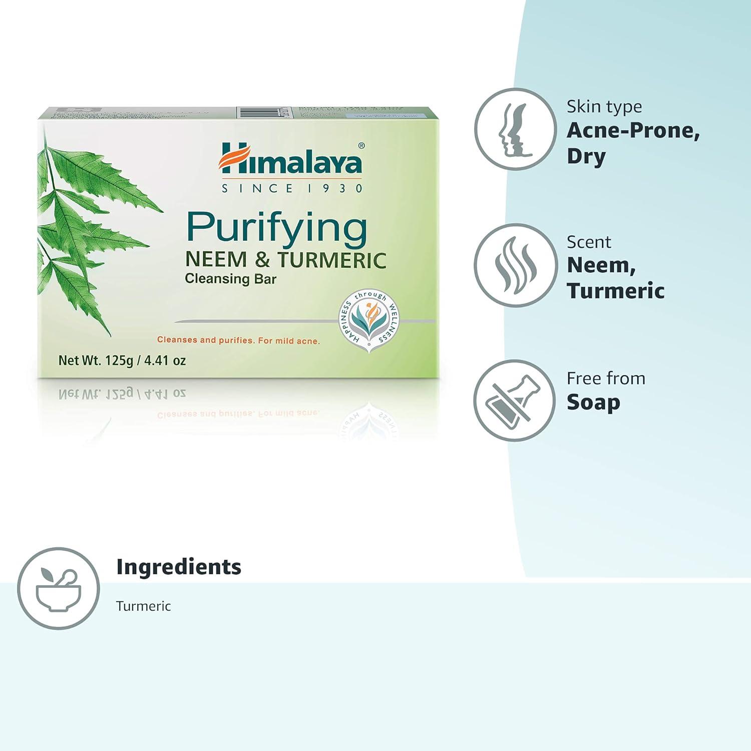 image:imageHimalaya Refreshing Cucumber Cleansing Bar Face and Body Soap for Soft Skin 441 oz 12 PackNeem Turmeric