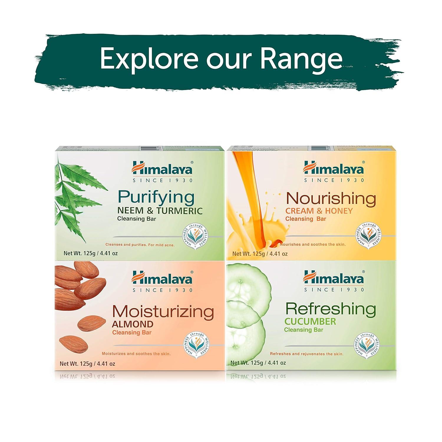 image:imageHimalaya Refreshing Cucumber Cleansing Bar Face and Body Soap for Soft Skin 441 oz 12 PackNeem Turmeric
