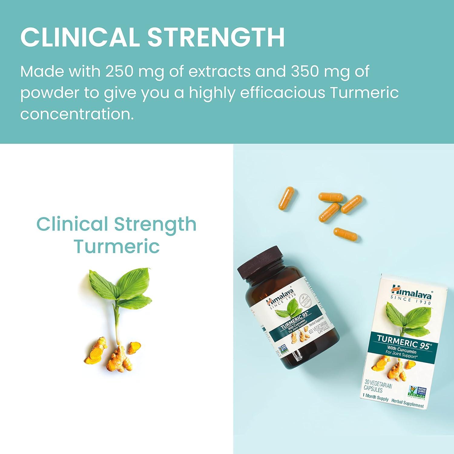 image:imageHimalaya Turmeric 95 Herbal Supplement with Turmeric Curcumin for Joint Support and Mobility 95 Curcuminoids Vegan NonGMO Gluten Free 600 mg 30 Capsules60 Count Pack of 2