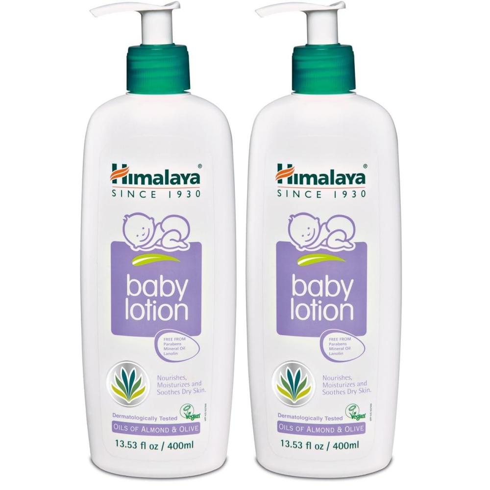 image:imageHimalaya Baby Lotion with Olive Oil and Almond Oil Free from Parabens Mineral Oil amp Lanolin Dermatologist Tested 676 oz 200 ml1353 Fl Oz Pack of 2