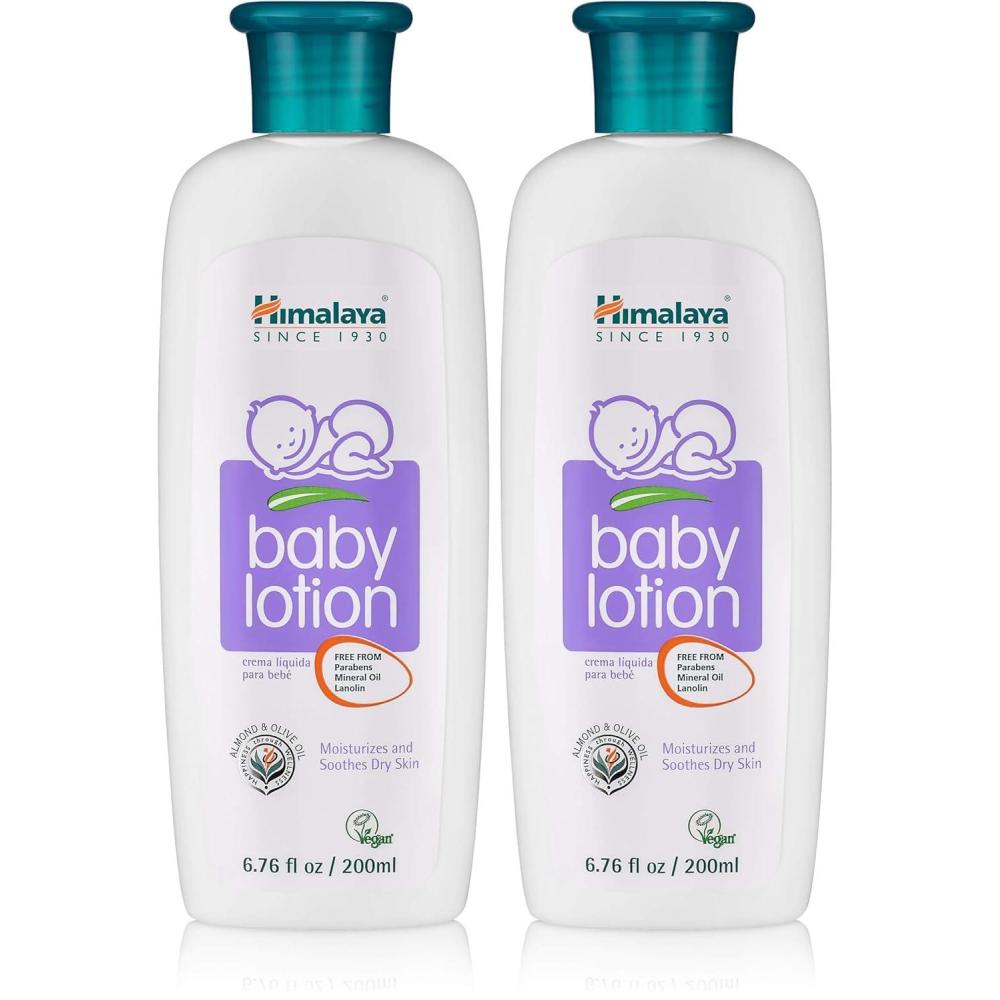 image:imageHimalaya Baby Lotion with Olive Oil and Almond Oil Free from Parabens Mineral Oil amp Lanolin Dermatologist Tested 676 oz 200 ml68 Fl Oz Pack of 2