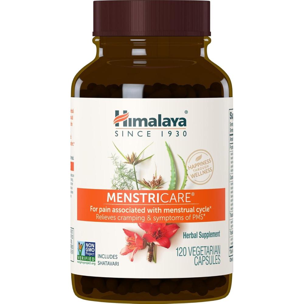 image:imageHimalaya MenstriCare 30 Day Supply Supports PMS Menstrual Cramp Relief and Hormone Balance for Women Vegan NonGMO Gluten Free 120 Capsules120 Count Pack of 1
