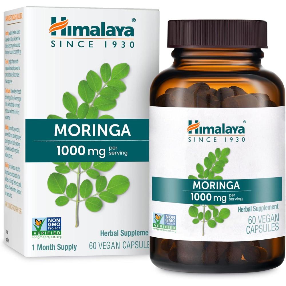 image:imageHimalaya Moringa Herbal Superfood Antioxidants Supplement Supporting Wellness Vitality and Oxidative Stress Vegan NonGMO Gluten Free 1000 mg 60 Capsules