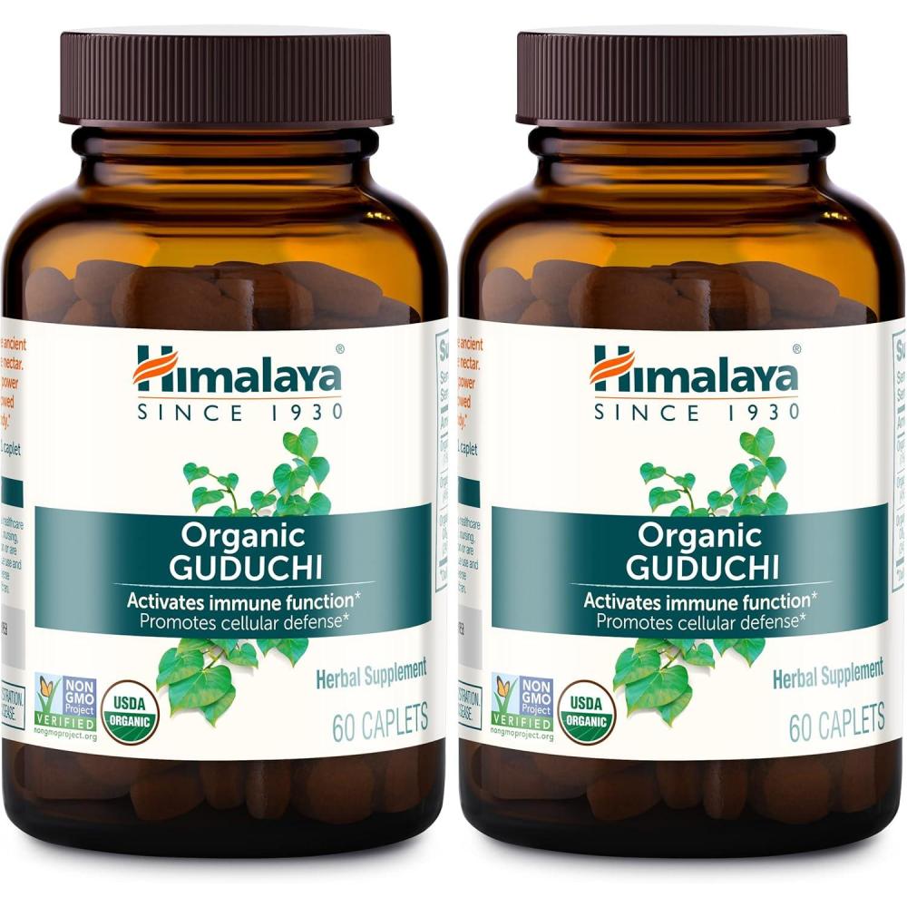 image:imageHimalaya Organic Guduchi Herbal Active Immune Support Supplement with Antioxidant Support for Cellular Defense Vegan NonGMO Gluten Free 700 mg 60 Caplets60 Count Pack of 2