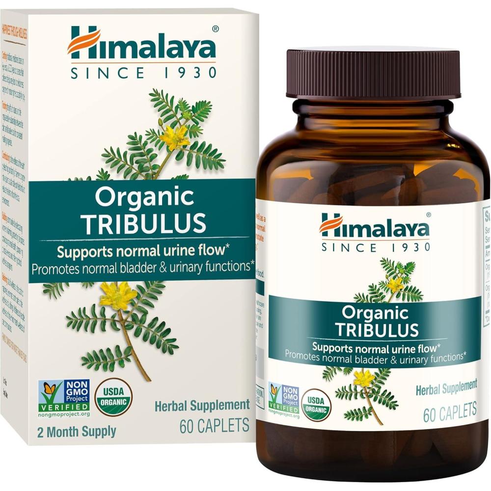 image:imageHimalaya Organic Tribulus Terrestris Herbal Supplement for Bladder Control Male Endurance Prostate and Libido Support Vegan NonGMO Gluten Free 688 mg 60 Caplets