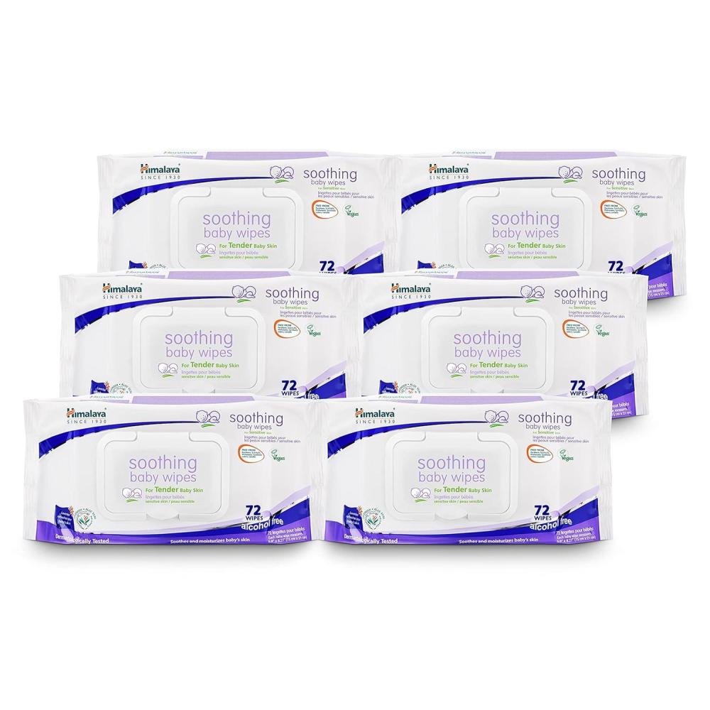 image:imageHimalaya Soothing Baby Calming Wipes for Soft Clean and Sensitive Skin 72 wipes 6 pack