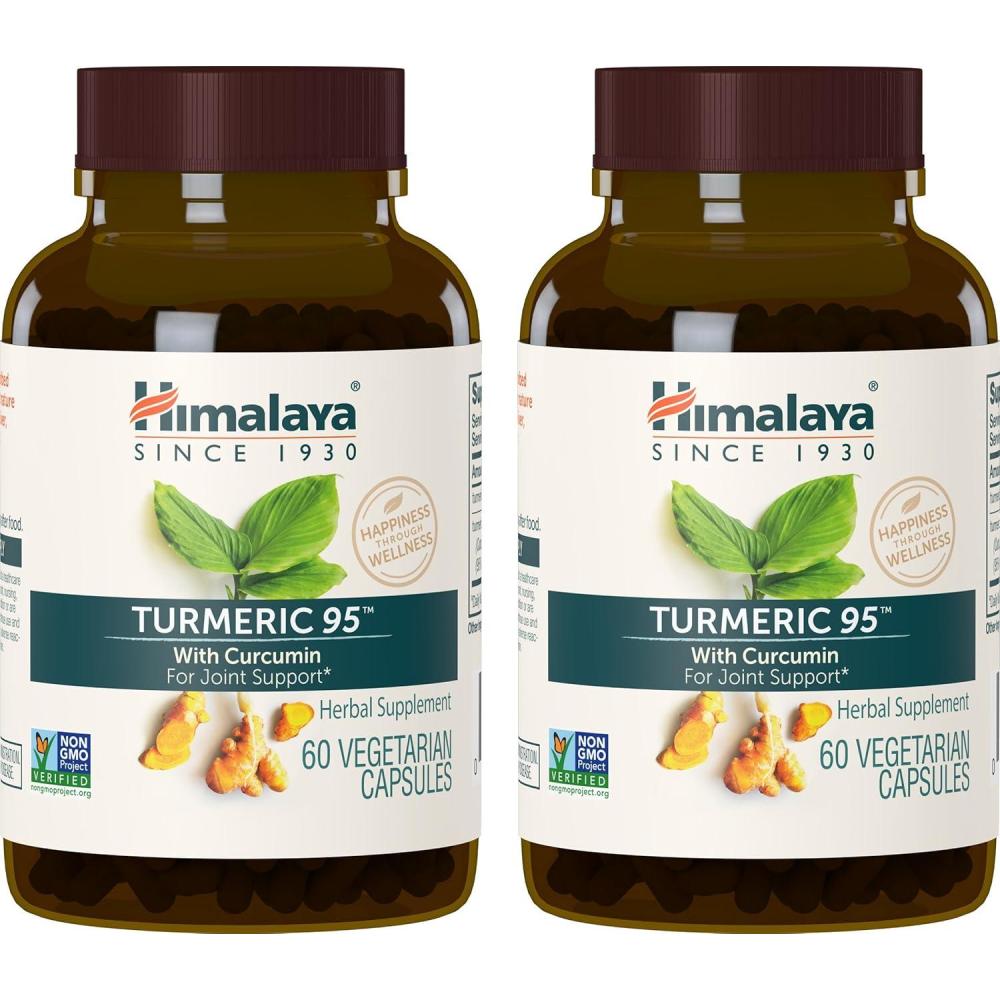 image:imageHimalaya Turmeric 95 Herbal Supplement with Turmeric Curcumin for Joint Support and Mobility 95 Curcuminoids Vegan NonGMO Gluten Free 600 mg 30 Capsules60 Count Pack of 2