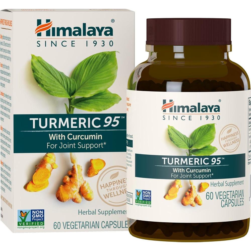 image:imageHimalaya Turmeric 95 Herbal Supplement with Turmeric Curcumin for Joint Support and Mobility 95 Curcuminoids Vegan NonGMO Gluten Free 600 mg 30 Capsules60 Count Pack of 1