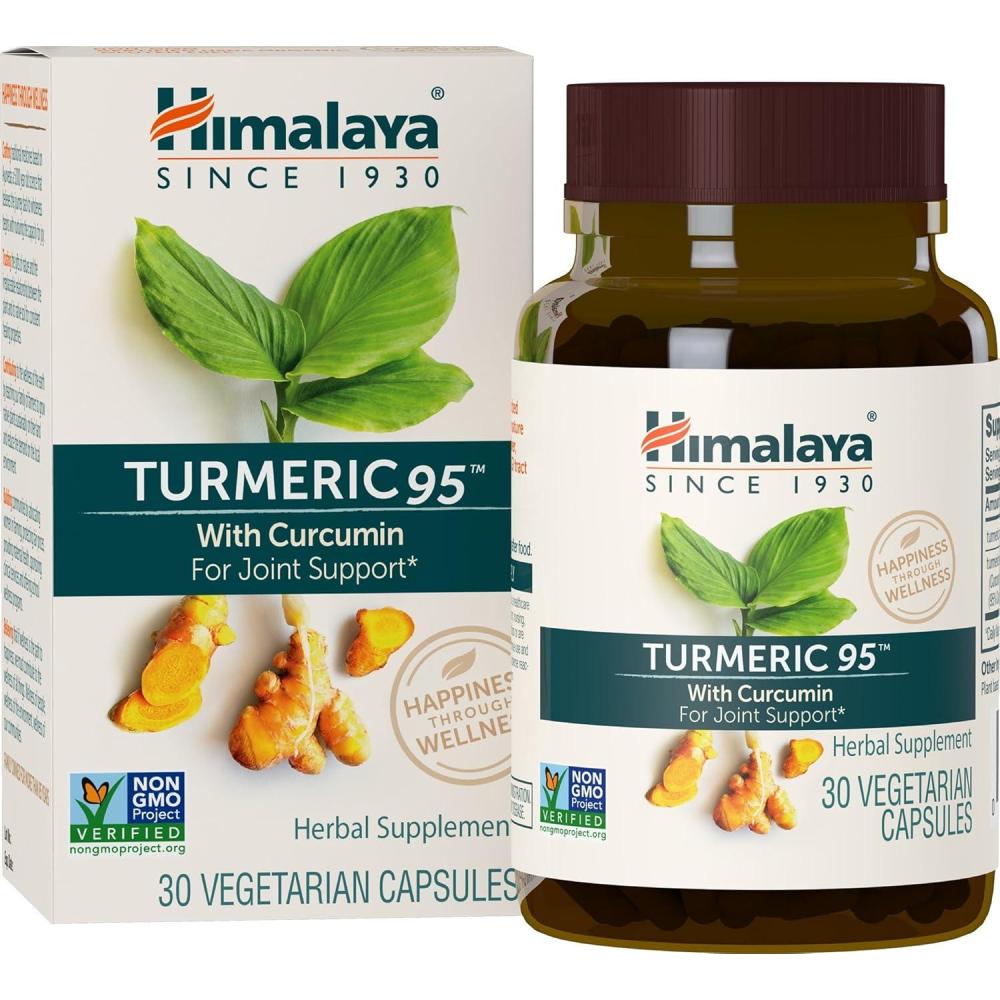image:imageHimalaya Turmeric 95 Herbal Supplement with Turmeric Curcumin for Joint Support and Mobility 95 Curcuminoids Vegan NonGMO Gluten Free 600 mg 30 Capsules30 Count Pack of 1