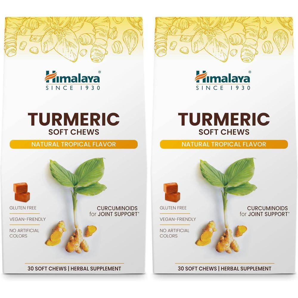 image:imageHimalaya Turmeric Chews with Curcumin for Healthy Joint Support and Optimum Flexibility amp Mobility 300 mg of Extracts per Serving 30 Soft Chews 15 Day Supply30 Count Pack of 2
