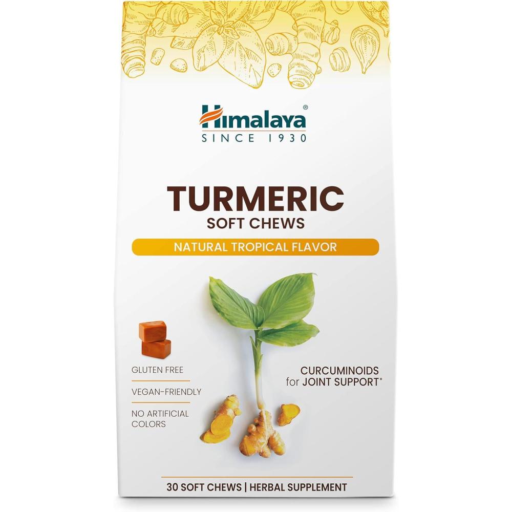 image:imageHimalaya Turmeric Chews with Curcumin for Healthy Joint Support and Optimum Flexibility amp Mobility 300 mg of Extracts per Serving 30 Soft Chews 15 Day Supply30 Count Pack of 1