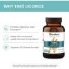 Himalaya Organic Licorice, 60 Day Supply – Digestive Health Supplement for Upset Stomach Relief and Occasional Bloating and Heartburn – USDA Organic, Vegan, Non-GMO, Non-DGL, Gluten Free, 60 Caplets(60 Count (Pack of 2))