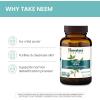 Himalaya Organic Neem Herbal Supplement, for Mild Acne & Clear Skin, Purifying, Ayurvedic, USDA Certified Organic, Non-GMO, Vegan, 600 mg, 60 Plant Based Caplets, 2 Pack(60 Count (Pack of 1))