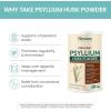 Himalaya Organic Psyllium Husk Powder for Daily Fiber and Cholesterol Support, 24 oz, 113 Teaspoons Supply