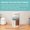 Himalaya Organic Psyllium Husk Powder for Daily Fiber and Cholesterol Support, 24 oz, 113 Teaspoons Supply