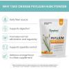 Himalaya Organic Psyllium Whole Husk, Natural Daily Fiber Supplement, Regularity, Appetite Management, USDA Certified Organic, Non-GMO, 56-Tablespoon Supply, Unflavored, 12 Oz(Orange Powder)
