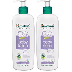 Himalaya Baby Lotion with Olive Oil and Almond Oil, Free from Parabens, Mineral Oil & Lanolin, Dermatologist Tested, 6.76 oz (200 ml)(13.53 Fl Oz (Pack of 2))