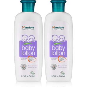 Himalaya Baby Lotion with Olive Oil and Almond Oil, Free from Parabens, Mineral Oil & Lanolin, Dermatologist Tested, 6.76 oz (200 ml)(6.8 Fl Oz (Pack of 2))