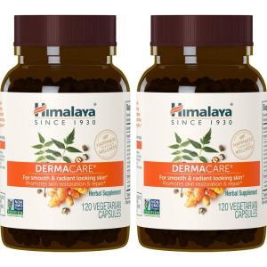 Himalaya DermaCare, Mild Acne Relief for Clear, Smooth & Radiant Looking Skin, 560 mg, 120 Capsules, 2 Month Supply, 2 Pack