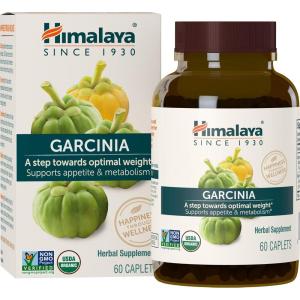 Himalaya Organic Garcinia Cambogia Herbal Supplement, Appetite Support, Lipid Metabolism, Weight Support, USDA Organic, Non-GMO, Vegan, 600 mg, 120 Plant-Based Caplets(60 Count (Pack of 1))