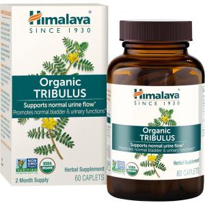 Himalaya Organic Tribulus Terrestris – Herbal Supplement for Bladder Control, Male Endurance, Prostate, and Libido Support – Vegan, Non-GMO, Gluten Free, 688 mg, 60 Caplets