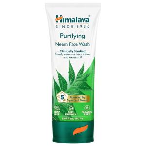 Himalaya Purifying Neem Face Wash, Normal to Oily Skin with Turmeric, Vegan, Soap Free, Paraben Free, Dermatologically Tested, SLS/SLES Free, 5.07 Fl Oz., 150 mL, 2 Pack(5.07 Fl Oz (Pack of 1))
