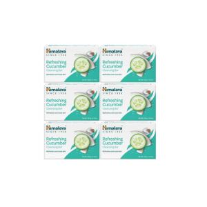 Himalaya Refreshing Cucumber Cleansing Bar, Face and Body Soap for Soft Skin, 4.41 oz, 12 Pack(Refreshing Cucumber)