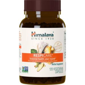 Himalaya RespiCare for Healthy Breathing and Sinus Support, 570mg, 120 Capsules, 1 Month Supply