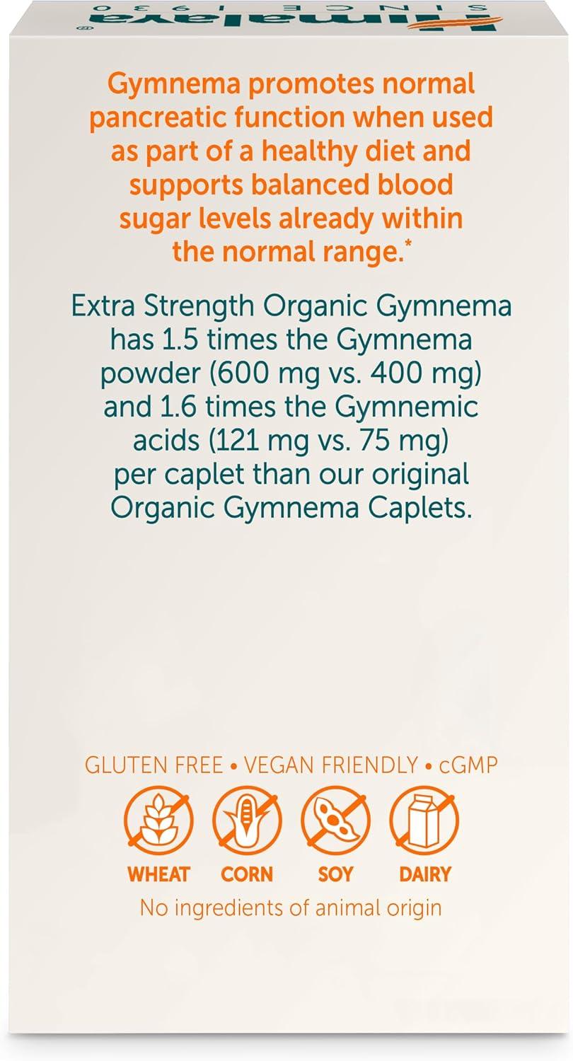 image:imageHimalaya Extra Strength Organic Gymnema Sylvestre 30 Day Supply Herbal Metabolism Support USDA Organic Additive Free NonGMO Vegan Gluten Free 1085 mg 60 Caplets