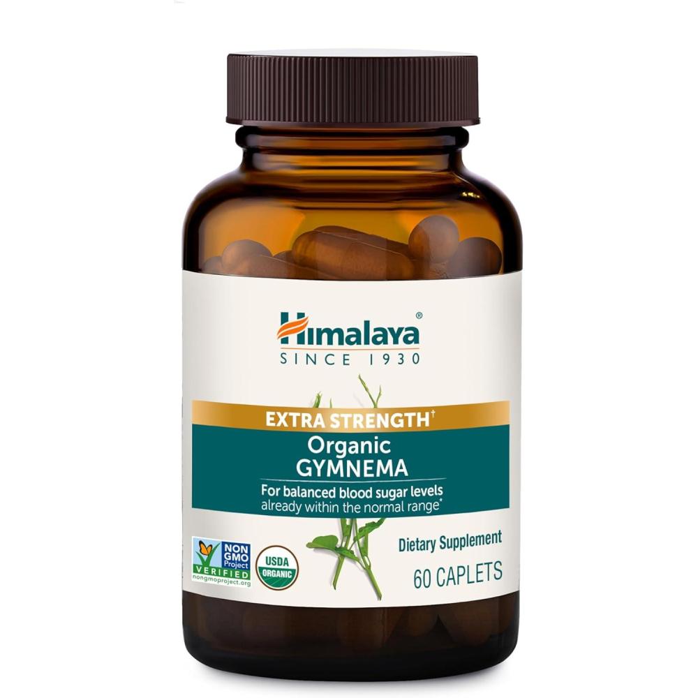 image:imageHimalaya Extra Strength Organic Gymnema Sylvestre 30 Day Supply  Herbal Metabolism Support  USDA Organic Additive Free NonGMO Vegan Gluten Free 1085 mg 60 Caplets