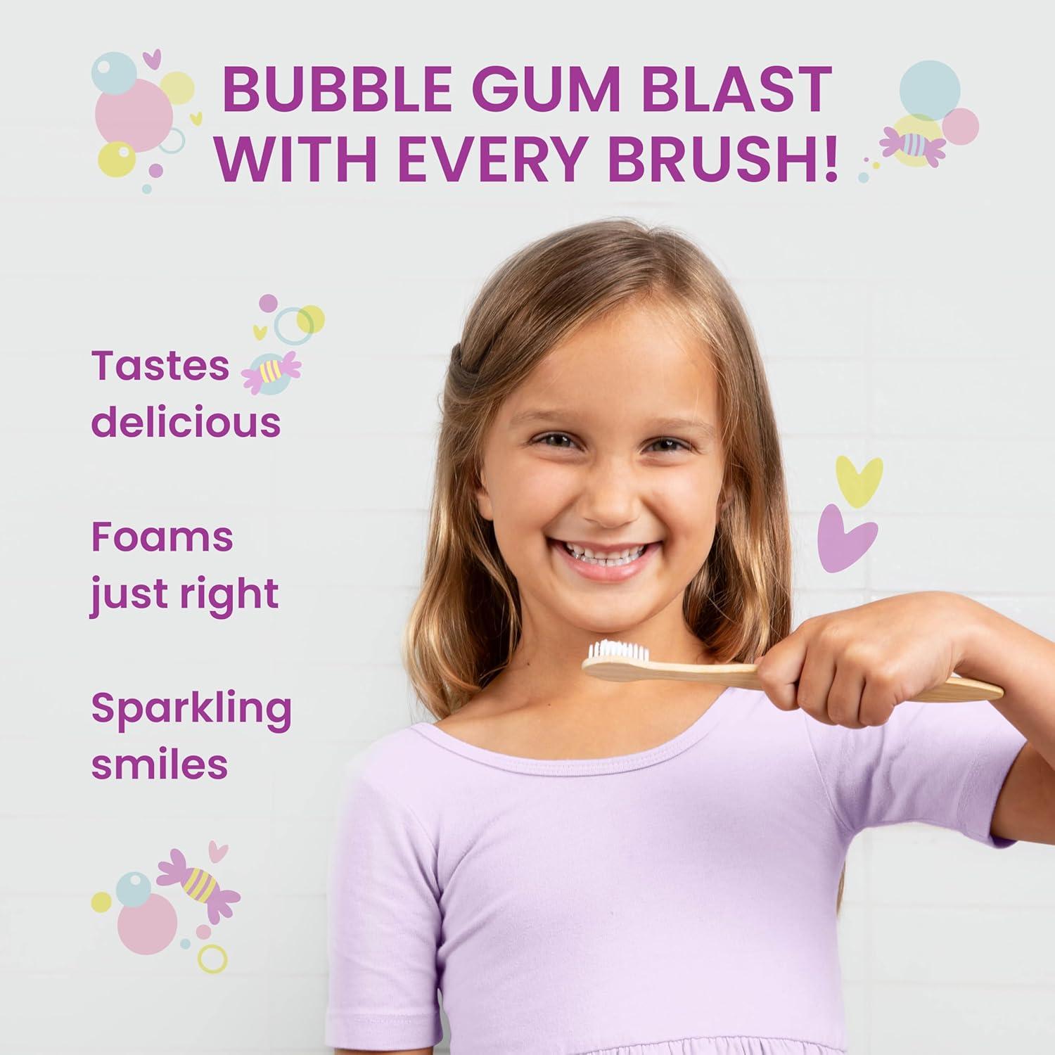 image:imageHimalaya Botanique Kids Fluoride Anticavity Toothpaste Bubble Gum Flavor Fluoride Toothpaste Helps Prevents Cavities Vegan SLS Free No Artificial Colors or Flavors Gluten Free 4 oz 113 g