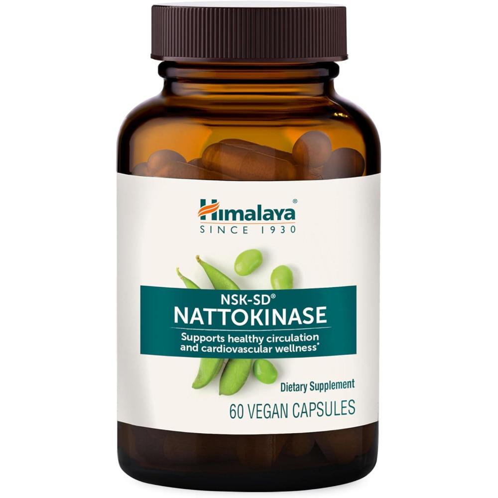 image:imageHimalaya NSKSD Nattokinase Dietary Supplement for Healthy Circulation Vegan Gluten Free Natto Extract 100 mg 60 Capsules