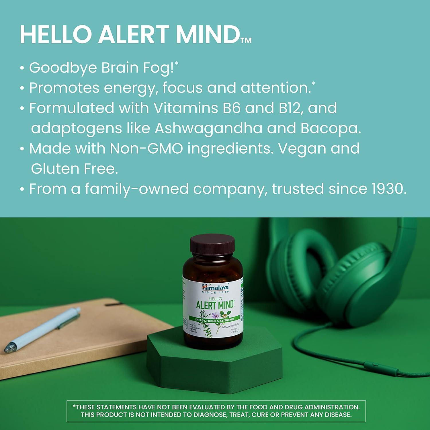 image:imageHimalaya Ashwagandha Immune with Vitamin C for Active Immune Support amp Hello Alert Mind for Energy Focus amp Attention 60 Capsules Each Bundle