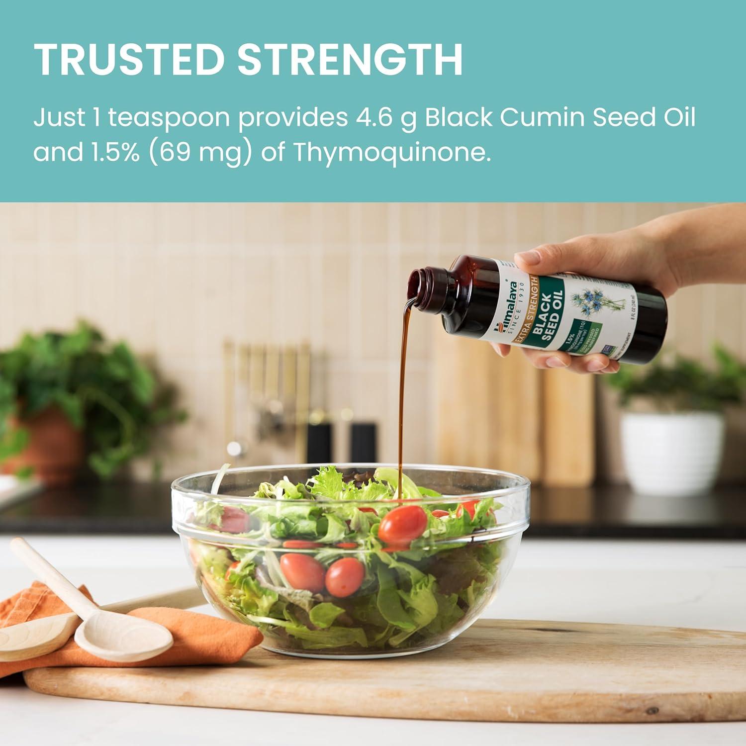 image:imageHimalaya Extra Strength Black Seed Oil ColdPressed amp Unrefined 15 Thymoquinone 69 mg per TSP 8 oz