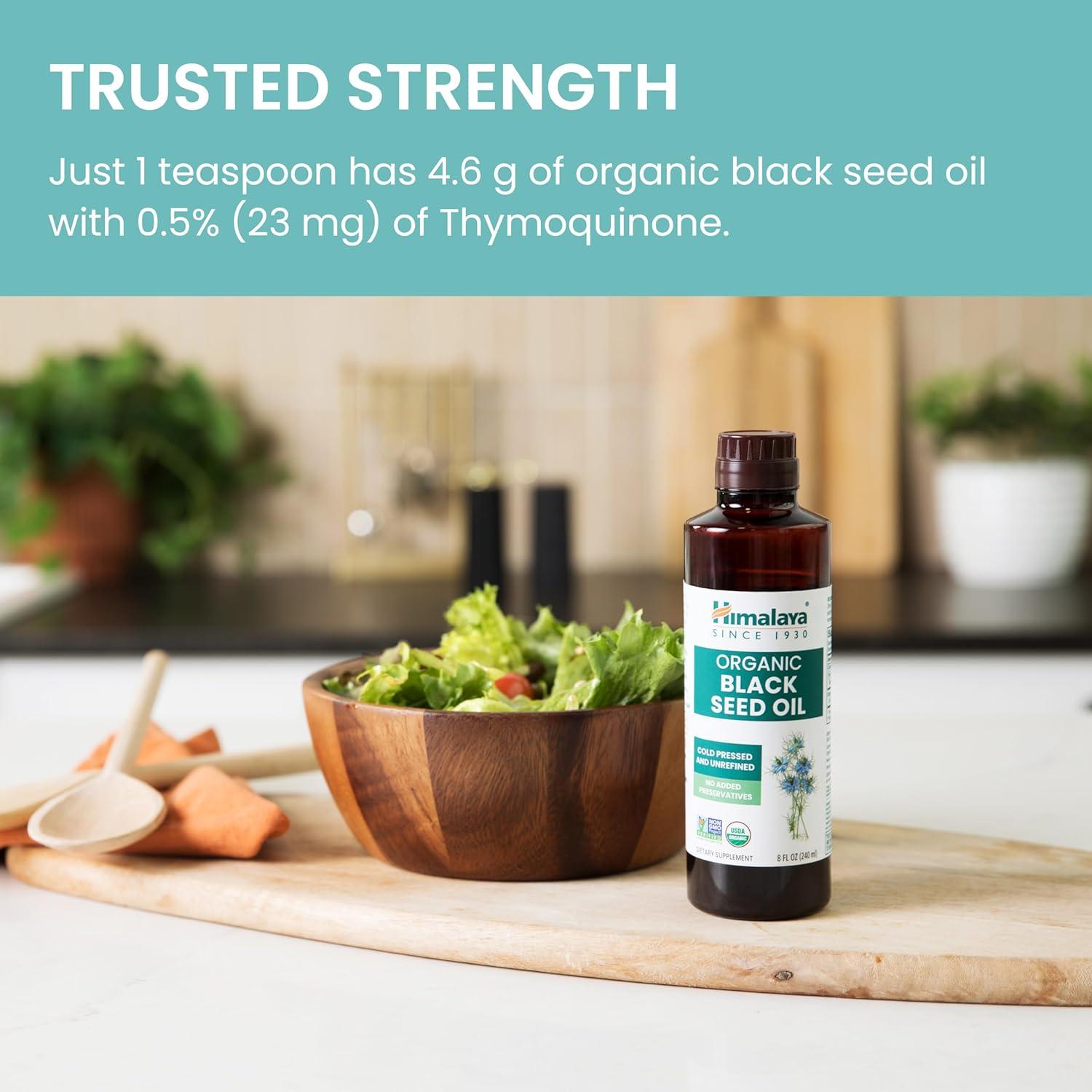 image:imageHimalaya Organic Black Seed Oil ColdPressed Unrefined 05 Thymoquinone 8 oz 23 mgtsp