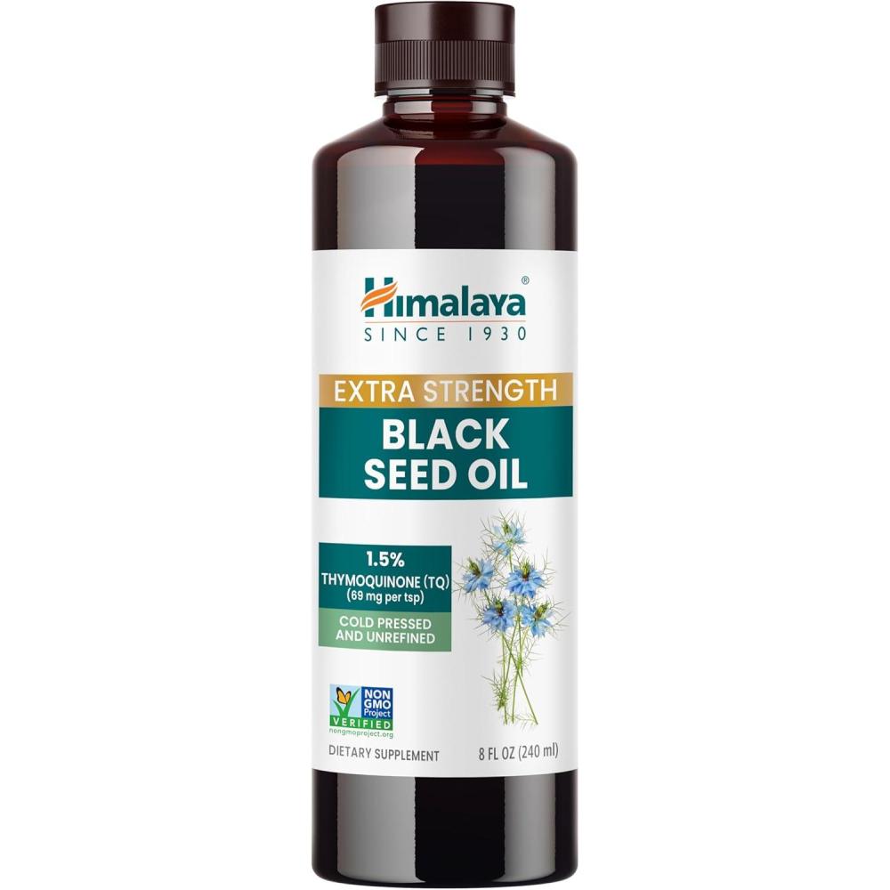image:imageHimalaya Extra Strength Black Seed Oil ColdPressed amp Unrefined 15 Thymoquinone 69 mg per TSP 8 oz