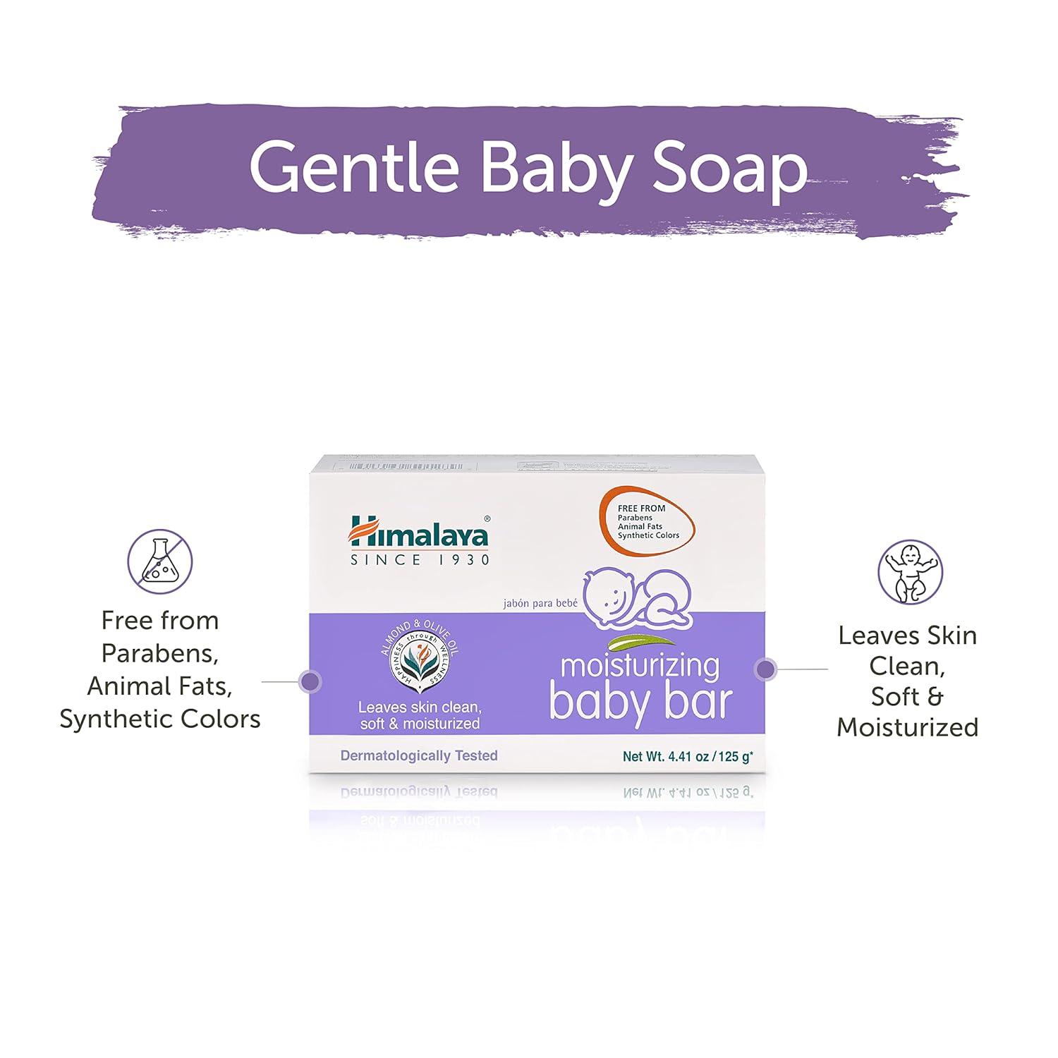 image:imageHimalaya Moisturizing Baby Bar with Olive amp Almond Oils 441 Ounce441 Ounce Pack of 1